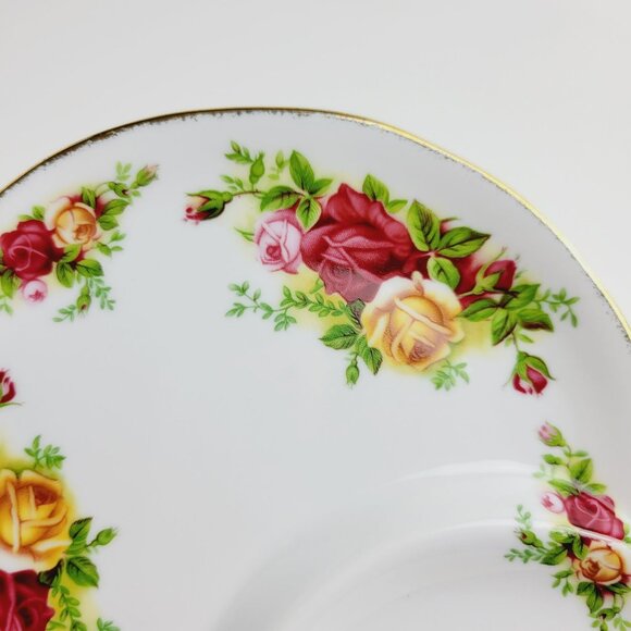 Royal Albert Dessert Snack Tray & Teacup Set, Old Country Roses Montrose Elegant - Picture 10 of 14